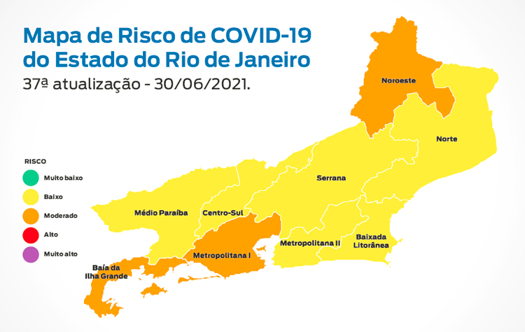 Mapa Covid-19: Região Serrana entra na bandeira amarela