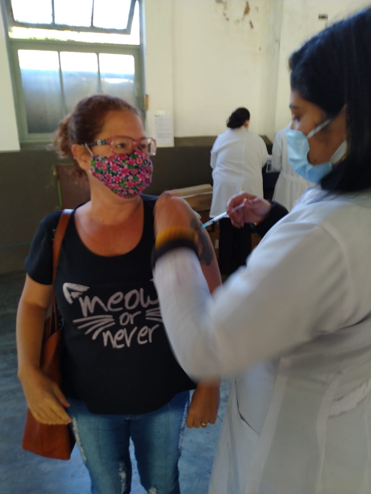 A vacinação no sábado (Foto: Jonas Bezerra)