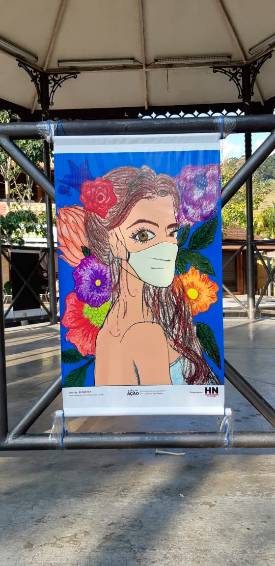 Artistas locais criam cartazes para alertar sobre a necessidade de prevenção