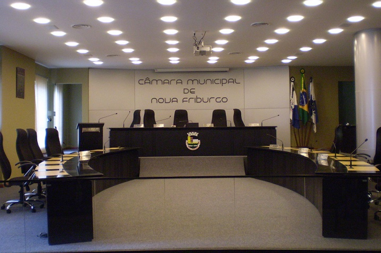 O plenário da Câmara de Nova Friburgo (Foto: Henrique Pinheiro)