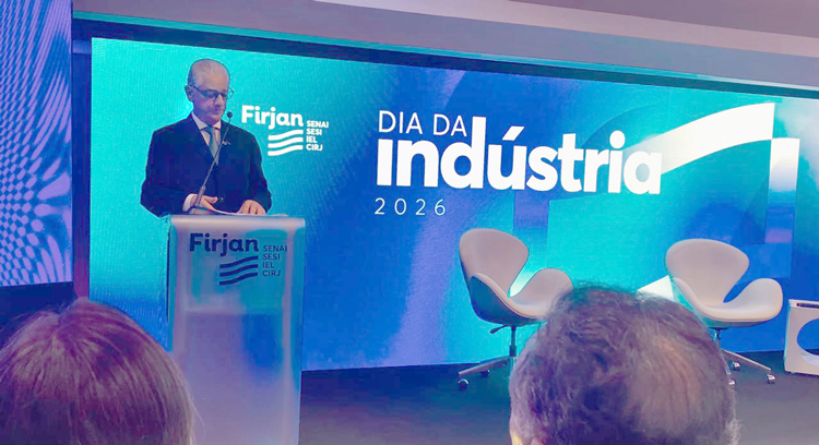 O presidente da Firjan, Luiz Césio Caetano, conduziu a cerimônia (Foto: Divulgação Firjan)
