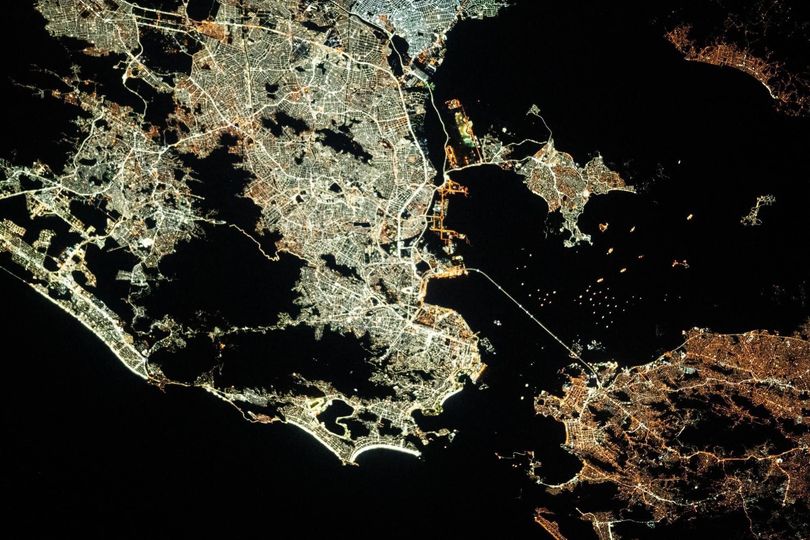 A fotografia tirada pela tribulação da ISS (Foto: International Space Station)