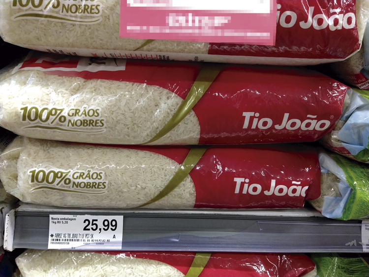 O preço astronômico do arroz em Friburgo (Fotos: Guilherme Alt)