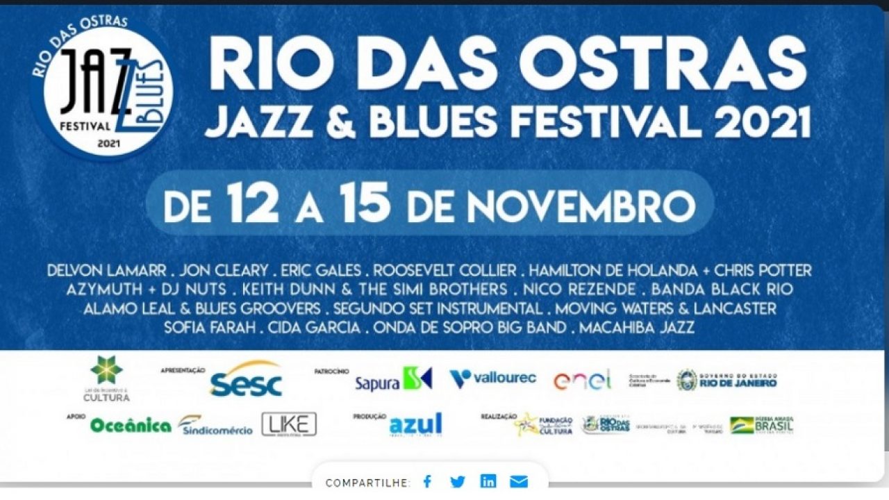 Rio das Ostras Jazz & Blues Festival: retirada de ingressos só até este domingo