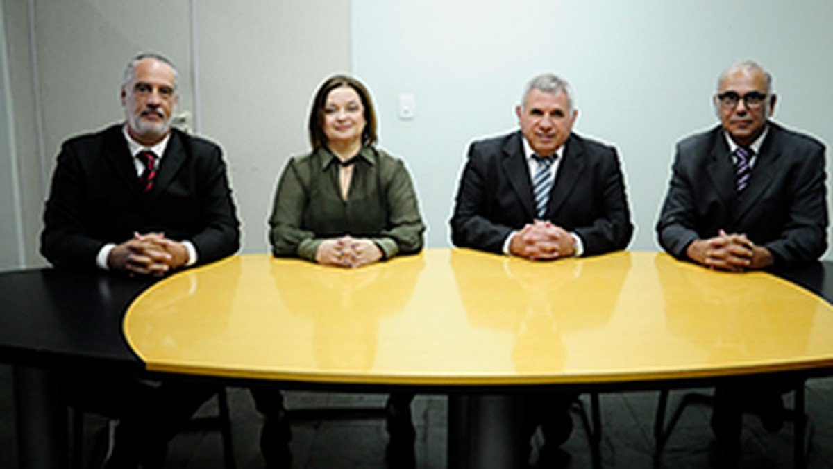 A diretoria da Unimed Serrana RJ: Armando Lemos, Beatriz Alvarez, Antônio Chicre e José Manes(Foto: Paola Coimbra)
