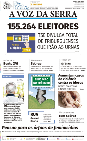 Edição de 25 a 27 de Julho de 2026