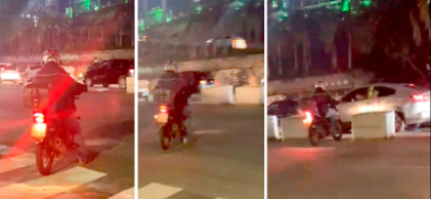 Perigo no trânsito: um flagrante de desrespeito às leis no centro da cidade | A Voz da Serra